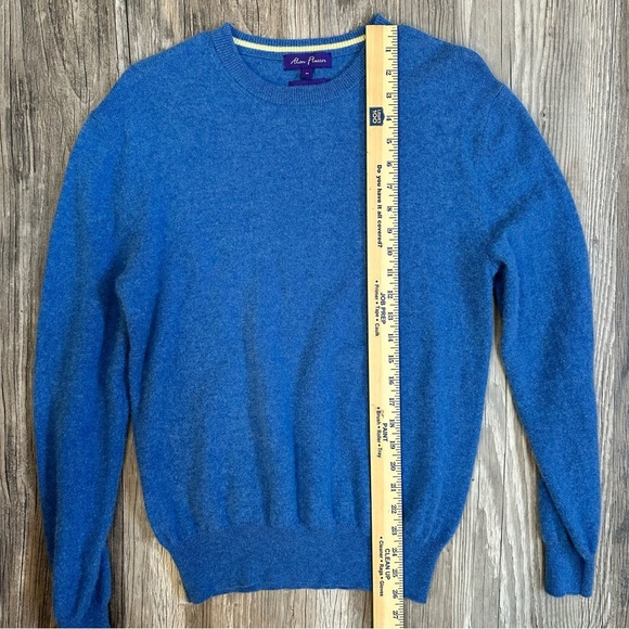 Alan Flusser Women's Blue Cashmere Pullover Sweater Size M‎ - Picture 5 of 7